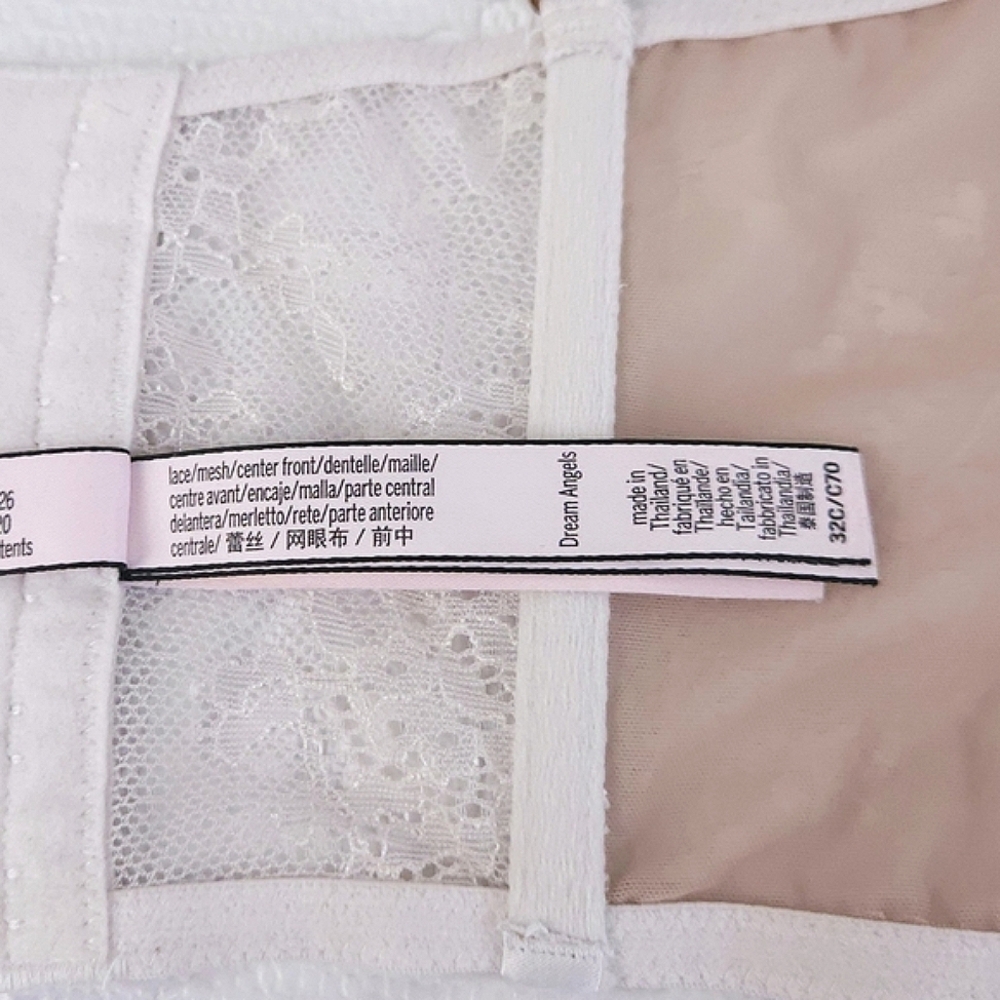 Victoria's Secret Wicked Lace Up Balconette Bustier Unlined Bra Dream Angels 32C - Picture 5 of 6